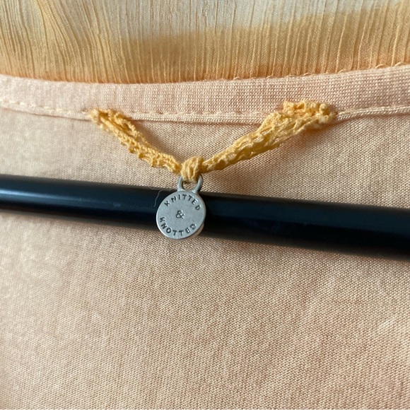 Knitted & Knotted | Anthropologie Alpaca Blend Open Knit Sheer Sleeves Peach - Picture 3 of 12